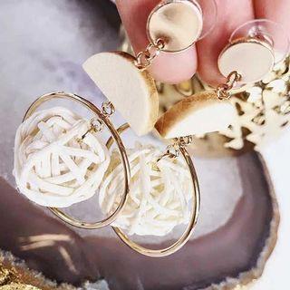 Wooden Hoop Earring