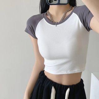 Raglan Sleeve Crop T-shirt
