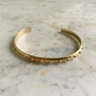 Dotted Open Band Bangle Gold - One Size
