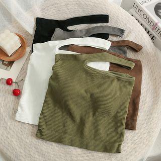 Asymmetrical Skinny Crop Tank Top In 5 Colors