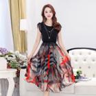 Two-tone Chiffon Dress