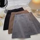 Asymmetrical High-waist Pleated Skirt