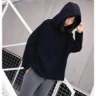 Loose-fit High-neck Hooded Pullover