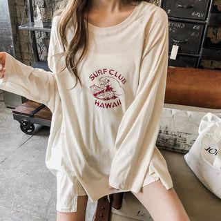 Graphic Raglan-sleeve Oversized T-shirt