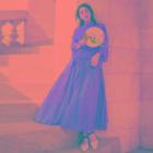 Set: Long-sleeve Frog-button Top + Camisole Top + Maxi A-line Skirt