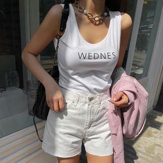Wednes Letter Tank Top