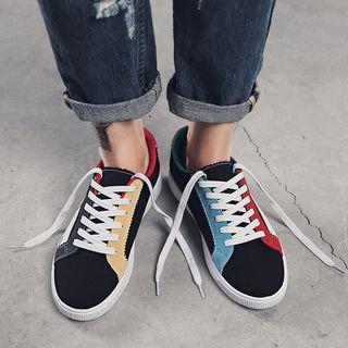 Asymmetric Color Block Sneakers