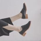 Low Heel Lace-up Loafers