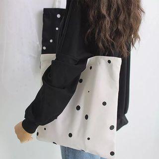 Dotted Canvas Tote Bag