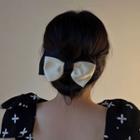Bow Fabric Hair Clip Black & White - One Size