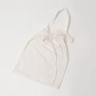 Drawcord Linen Blend Shopper Bag Ivory - One Size
