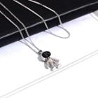 Stainless Steel Astronaut Pendant Necklace Silver - One Size