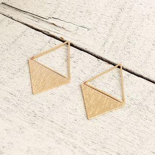 Alloy Triangle Dangle Earring S929 Silver Needle - One Size