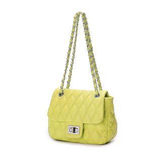 Chain-strap Quilted Shoulder Bag Yellow - One Size