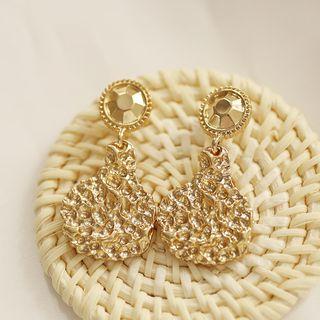 Asymmetric Metal Dangle Earring 1 Pair - 6783 - Gold - One Size