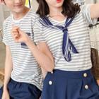 Couple Matching Striped Short-sleeve T-shirt / Shorts