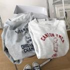 Cartoon Lettering Long-sleeve Sweatshirt