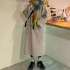 Single-breasted Collar Long Coat