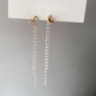 Heart Fringed Ear Stud 1 Pair - S925 Silver Needle - Stud Earring - As Shown In Figure - One Size