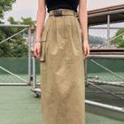 Belted Maxi Cargo Skirt