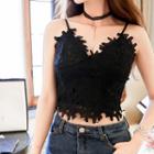 Laced Cropped Camisole Top