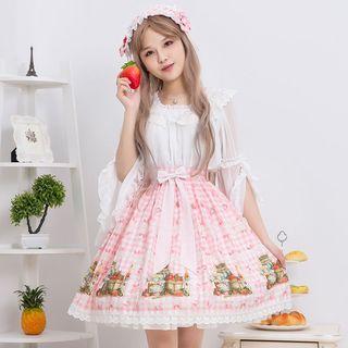 Plaid Printed A-line Skirt