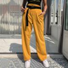 Pleated-front Pants With Belt