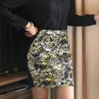Printed Pencil Skirt