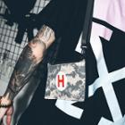 Letter H Camouflage Canvas Shoulder Bag