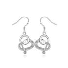 Simple And Fashion Heart-shaped Earrings With Cubic Zircon Silver - One Size