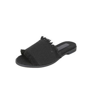 Frayed Slide Sandals
