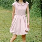 Plain Short Sleeve A-line Mini Dress