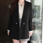 Pearly-button Office Look Blazer