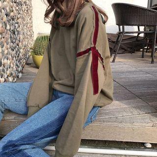 Loose-fit Velvet Sweatshirt