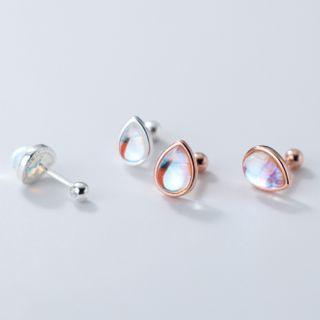 Rhinestone Drop Sterling Silver Earring
