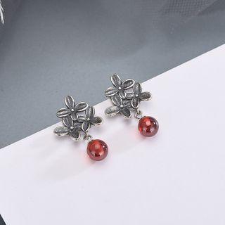 Flower Beaded Drop Earring 1 Pair - Es750 - One Size