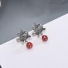 Flower Beaded Drop Earring 1 Pair - Es750 - One Size