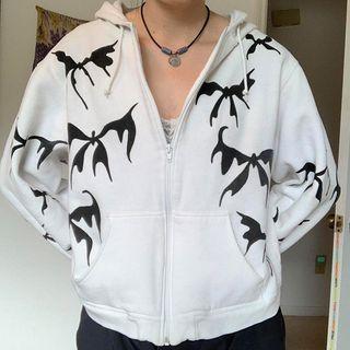Long-sleeve Butterfly Print Light Jacket