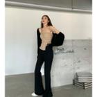 Irregular Camisole Top / Cardigan / Bootcut Pants