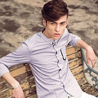 Contrast Trim Pocket Long-sleeve Shirt