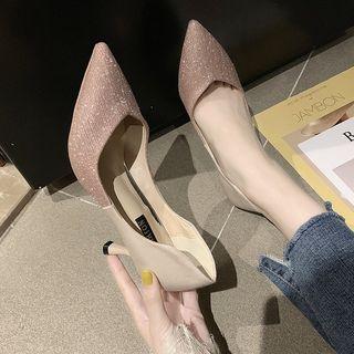 Glitter Pointed High Heel Pumps
