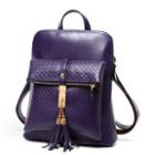 Tasseled Faux Leather Backpack