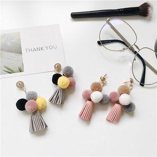 Pom Pom Tassel Earrings