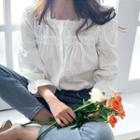 Bell Sleeve Lace Panel Blouse