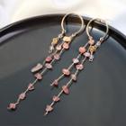 Gemstone Fringe Dangle Earring 1 Pair - A239 - Pink - One Size