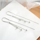 925 Sterling Silver Fringed Earring Threader Earring - Beads - Silver - One Size