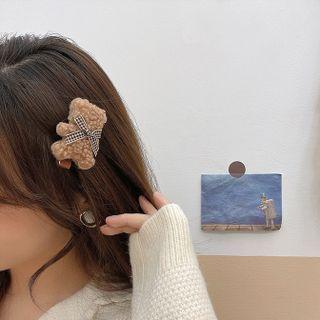 Bear Wool Hair Clip