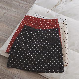 High Waist Wave Point Skirt