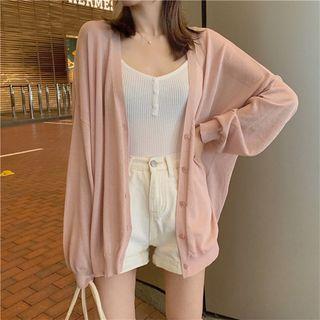 Oversized Knit Long-sleeve Cardigan