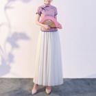 Short-sleeve Hanfu Top / Maxi Skirt / Set